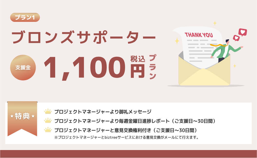 ブロンズサポータープラン詳細